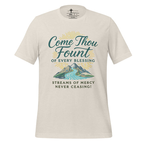 Come Thou Fount of Every Blessing Christian Hymn T-shirt dust